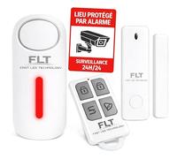 Basic Kit - Powerful Wireless Alarm Ready to Install - 1 Remote Siren 120dB - 1 Door Opening Sensor - Ideal for Apartment, Garage Box, Basement