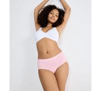 Basic+ Knickers with High Waist in A Set of 4 Navy+Sky Blue+White+Pink