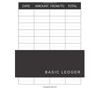 Basic Ledger: Income - Expense Journal | Personal Finances Log Book | Bookkeeping / Accounting Notebook | 110 Pages | 8.5" x 11" | Durable Softcover | ... | Extra Large Print | Simple & Easy To Use