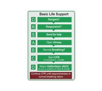 Basic Life Support Sign 12 X 8 Inches Reflective Aluminum Metal Warning Signage With Symbol For Indoor Outdoor Use