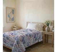 Basic Line Summer Quilt Made in Italy Printed Soft Microfibre Bedspread - Spring Summer Mid-Season Quilt - Lena, Single 160 x 240 cm