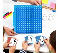 Basic Math Flash Cards, Arithmetic Practice Set For Kids Ages 1-6, Math Flash Card With Silicone Multiplication Chart & Instructional Cards, Fun Educational Games At Home Or School