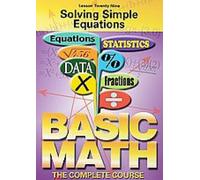 Basic Maths: Solving Simple Equations [DVD]