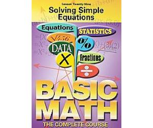 Basic Maths: Solving Simple Equations [DVD]
