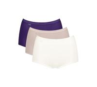 Sloggi Womens Basic+ Maxi 3 Pack Briefs - Purple Polyamide - Size Medium