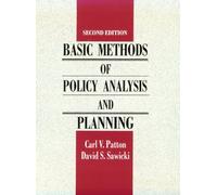 Basic Methods of Policy Analysis and Planning