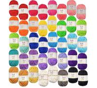 Basic Miniature Yarn Pack - 40 Acrylic Skeins - Total 875 Yards (800 m) Colorful Yarn - Perfect for Crochet & Knitting Mini Projects