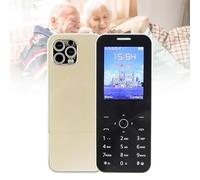 Basic Mobile Phones for The Elderly and Kids, Unlocked Dumb Phones, Cell Phones Without Internet - with Big Buttons, MP3, MP4, Camera, Flashlight, SOS,Gold