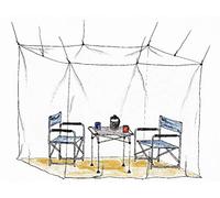 Basic Nature - Moskitonetz Klassik Mesh 225 - Mosquito net size 2 x 2,2 x 2 m, white