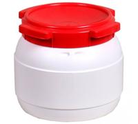 Basic Nature - Round Long-stay Bin - Protective case size 10,4 l, grey/red/white