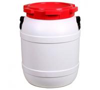 Basic Nature - Round Long-stay Bin - Protective case size 54 l, grey/white/red