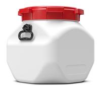 Basic Nature - Weithalstonne Eckig - Water bladder size 40 l, grey/white