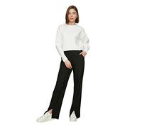 Basic Normal Waist Straight Pants Black