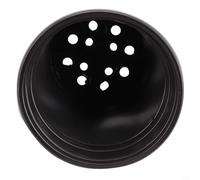 Basic Round in Black Plastic for Aloe Vera Bonsai Daisy Herbs Mint Orchid Parlour Palm Pothos Rose Snake Plant Strawberry Tree (B)