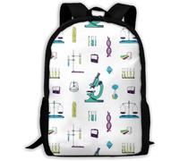 Basic School Backpack Chemistry and Physics Rucksack Printed Students Knapsack for Work, Hiking, Travel, 42X32X14Cm