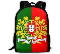 Basic School Backpack National Symbols of Portugal Rucksack Printed Daypack for Travel, Work, Camping, 42X32X14Cm