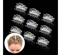 Basic Sense 1.1 Inch Mini Hair Claw Clips for All Hair Types, Strong Hold Durable, 9 Pcs