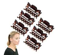 Basic Sense 1.6 Inch Small Hair Claw Clips for All Hair Types, Strong Hold Durable, 6 Pcs