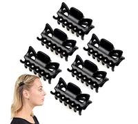 Basic Sense 1.6 Inch Small Hair Claw Clips for All Hair Types, Strong Hold Durable, 6 Pcs