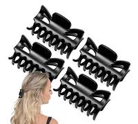 Basic Sense 2.4 Inch Medium Hair Claw Clips for All Hair Types, Strong Hold Durable, 4 Pcs