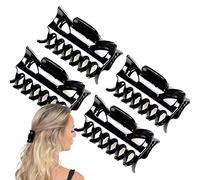 Basic Sense 2.4 Inch Medium Hair Claw Clips for All Hair Types, Strong Hold Durable, 4 Pcs
