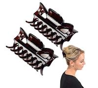 Basic Sense 3.2 Inch Large Hair Claw Clips for All Hair Types, Strong Hold Durable, 2 Pcs