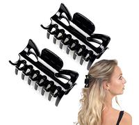 Basic Sense 3.2 Inch Large Hair Claw Clips for All Hair Types, Strong Hold Durable, 2 Pcs