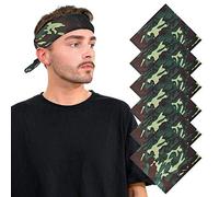 Basic Sense Camouflage Military Bandana, 6pcs Green