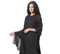 Basic Sense Chiffon Shawl, Ladies Shawls and Wraps for Evening Wear | Large 80 x 180 cm Pearl Embellished Hijab and Cover Up for Wedding Guests, Lightweight Fabric, Hand Wash