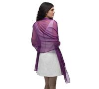 Basic Sense Chiffon Shawls and Wraps for Women, Wedding Guest Evening | 180 x 72 cm / 71 x 28 in semi-sheer chiffon shawl - a light wrap for wedding guests, evening dresses and holidays