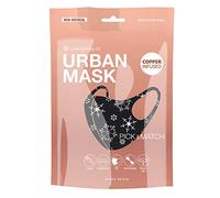Basic Sense CHRISTMAS Copper Ion Infused Washable Reusable Face Coverings Masks Made In South Korea (Snowflake - Black)