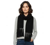 Basic Sense Chunky Knit Winter Warm Scarf for Women | Ladies Thick Cable Knitted Accessory, Black