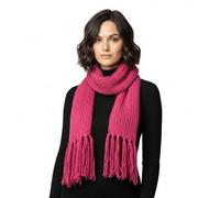 Basic Sense Chunky Knit Winter Warm Scarf for Women | Ladies Thick Cable Knitted Accessory, Fuchsia