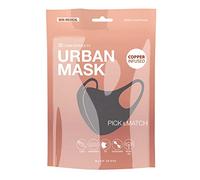 Basic Sense Copper Infused Washable Reusable plain Face Coverings Masks Made in South Korea (Dark Grey)