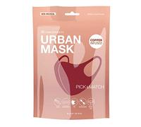 Basic Sense Copper Infused Washable Reusable plain Face Coverings Masks Made in South Korea (Red)