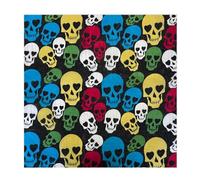 Basic Sense Cotton Bandana Bandanna Head Scarf for Men & Women Biker | Skull, flame and paisley prints in 100% cotton, 53 x 53 cm. Wear as a headband, neckerchief, wristband or face cover