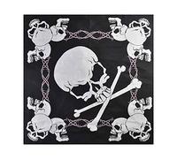 Basic Sense Cotton Bandana Bandanna Head Scarf for Men & Women Biker | Skull, flame and paisley prints in 100% cotton, 53 x 53 cm. Wear as a headband, neckerchief, wristband or face cover