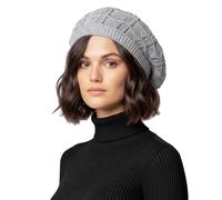 Basic Sense Cotton Crochet Beret for Women - Lightweight Slouchy Beanie for Hair Loss, Thinning & Scalp Sensitivity - Breathable Open Knit French Style Summer Hat, Triangle Grey