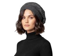 Basic Sense Cotton Crochet Beret for Women - Lightweight Slouchy Beanie for Hair Loss, Thinning & Scalp Sensitivity - Breathable Open Knit French Style Summer Hat, Triangle Black