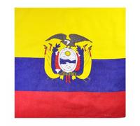 Basic Sense Ecuador Flag Bandana, 100% Cotton Square Scarf for Sports & Events, 1PC