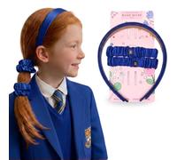 Basic Sense Girls Satin School Hair Accessories Headband Set, Royal Blue