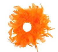 Basic Sense Large Feather Scrunchie, Orange