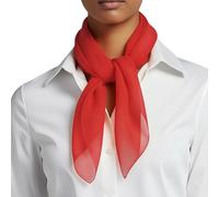Basic Sense Lightweight Chiffon Square Scarf for Women Retro Neckerchief Bandana & Hair Tie, Red