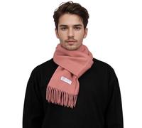 Basic Sense Mens & Womens Scarf, Plain Soft 100% Wool for Winter Commutes | 190 x 32cm of Mongolian 100% wool, a hand-tied fringe and one plain block colour, for women and men who feel the cold