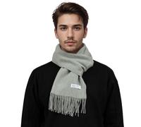 Basic Sense Mens & Womens Scarf, Plain Soft 100% Wool for Winter Commutes | 190 x 32cm of Mongolian 100% wool, a hand-tied fringe and one plain block colour, for women and men who feel the cold