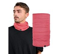 Basic Sense Multifunctional Headwear Cotton Rich Sports Snood Neck Warmer Gaiter, Medium Red Marl
