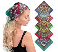 Basic Sense Multifunctional Paisley Cotton Bandana for Men Women | Headwear Scarf Handkerchief, Combo