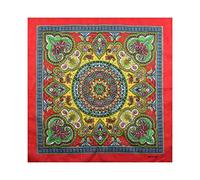 Basic Sense Multifunctional Paisley Cotton Bandana for Men Women | Headwear Scarf Handkerchief, Red