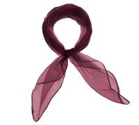 Basic Sense Plain Soft and delicate Chiffon Feel Head and Neck Scarf,Burgundy