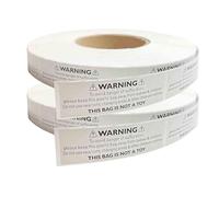 Basic Sense Safety Suffocation Warning Stickers for Plastic Polythene Bags, Ultra Strong Adhesive, 4000 Labels
